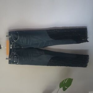 Lace and beaded jeans